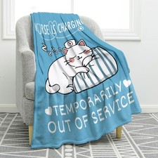 Fun Nurse Throw Blanket Gifts For Nurses Week Day Friend Student Preceptor