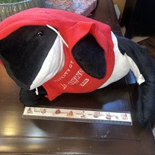 Vintage Kennywood Park Stuffed  Animal Killer Whale Carnival Prize Pittsburgh Pa
