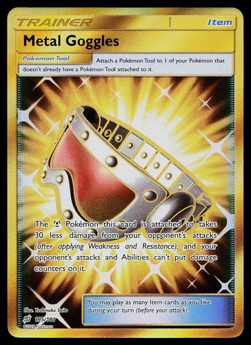Pokemon Card Team Up Metal Goggles 195/181 Secret Rare