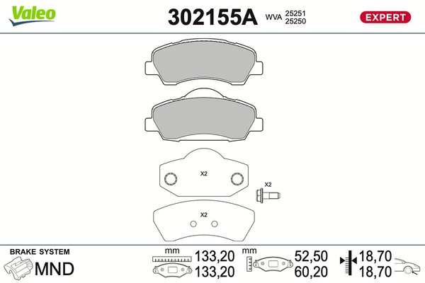 Bremsbelagsatz BremsklöTze Vorderachse FüR Peugeot 308 SW II 301 Lb_ CitroëN-image