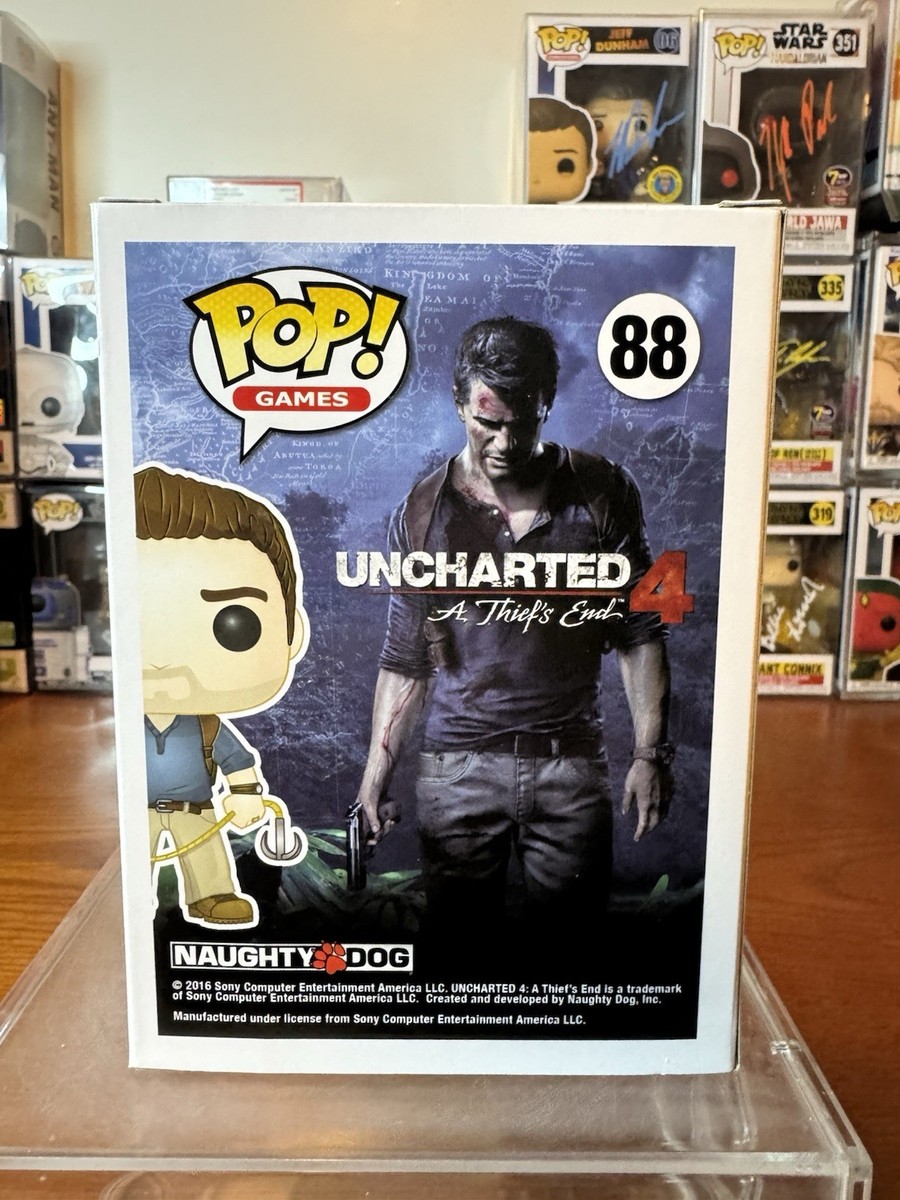 Nolan North Signed Uncharted 4 Nathan Drake Funko Pop #88 GameStop