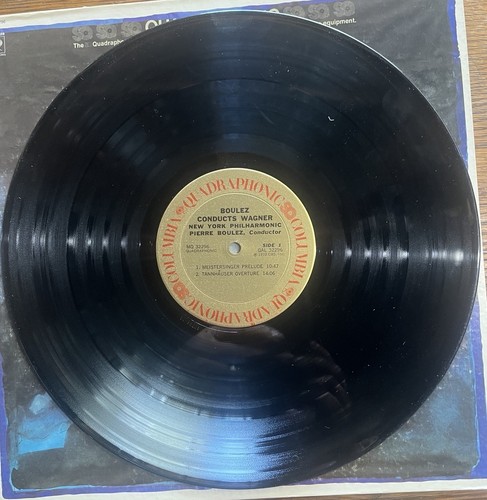 Boulez QUAD LP “Boulez Conducts Wagner” 1973 Columbia MQ32296 Classical VG+/EXC - Picture 4 of 6