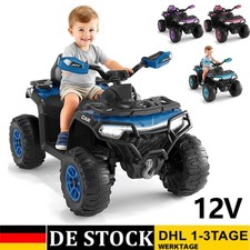 Quad elettrico per bambini 12V con telecomando, LED, musica e ruote EVA, 3+ anni IT
