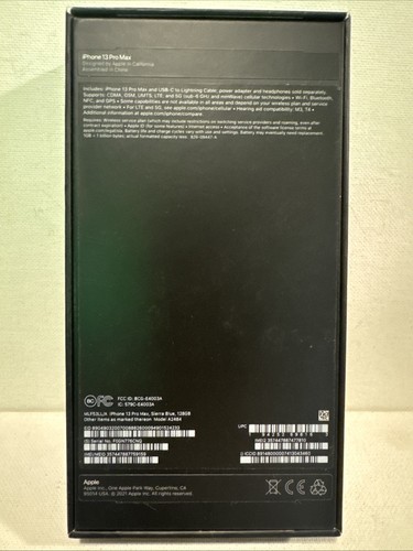 ORIGINAL Apple iPhone 13 PRO MAX 128g Sierra Blue EMPTY BOX And Lightning Usb - 第 2/3 張圖片