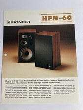 Pioneer HPM-60 Speaker Spec Sheet 1976 Dealer Info