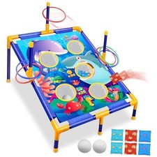 3-in-1 Toy for Outdoor Toss Game - Animal Bean Bag Toss Game