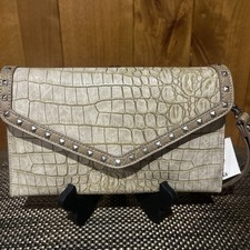 NWT Sydney Love Beige Faux Crocodile Wristlet