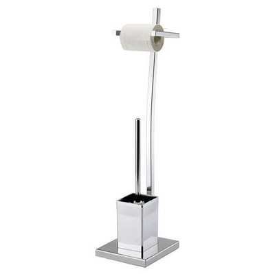 MSV WC Garnitur Bürste Toilettenbürste Rollenhalter Klobürste Edelstahl Pilli
