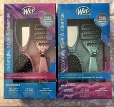 Wet Brush-Pro Detangler, Style, Cleanse Kit 2 Pink And Blue