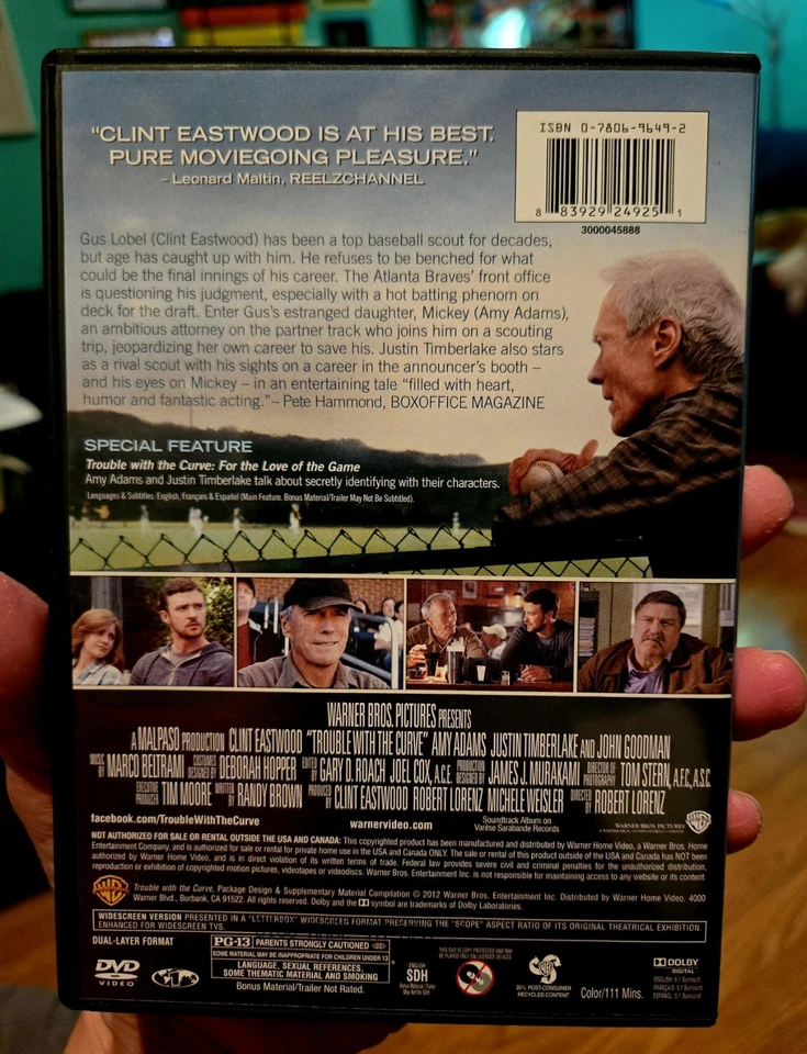 Trouble with the Curve (DVD, 2012) Buy 3 DVD For $1.00 Each Then All DVD 50 Cent - Image 2 of 4