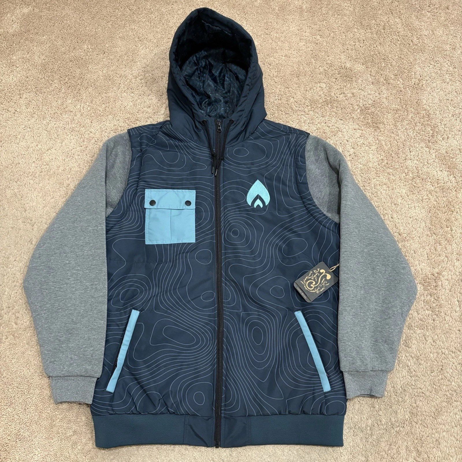 Grassroots California BonFire Jacket Sz XL Limited Edition Insulated Vest Hoodie