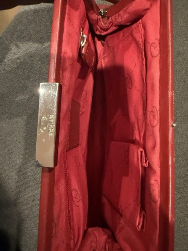 Vintage Oscar De La Renta Red Leather Clutch - Picture 4 of 7