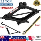 2.5 Ton Scissor Jack Car Wind Up Tyre Lift Chrome Crank Handle Emergency Tool