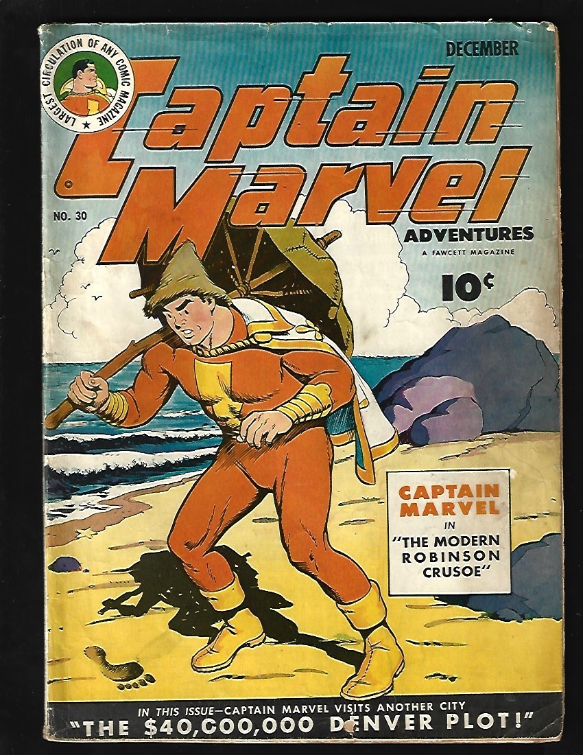 マーベル　本 Captain Marvel Adventures #30 GD+ CC Beck Mr. Mind Steamboat