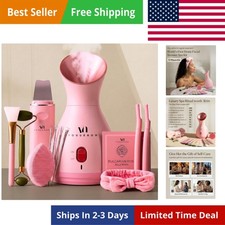 Facial Steamer Spa Kit with Complimentary 17 Skin Care Tools Face Steamer f...