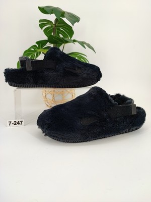 Nike Women's Calm Mule SE Black Faux Fur Clogs Size 7
