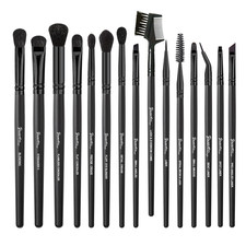15Pcs Professional Eyeshadow Brush Set for Eye Makeup Blending,Brow Grooming,Con