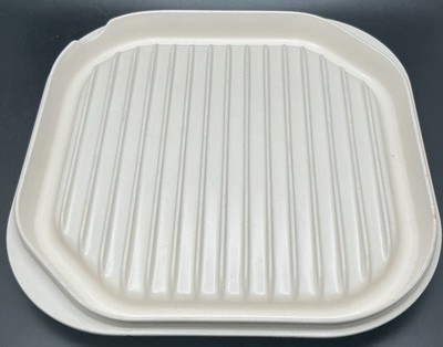 Vintage Rubbermaid Microwave Bacon Rack Baking Sheet Plate Beige Cookware