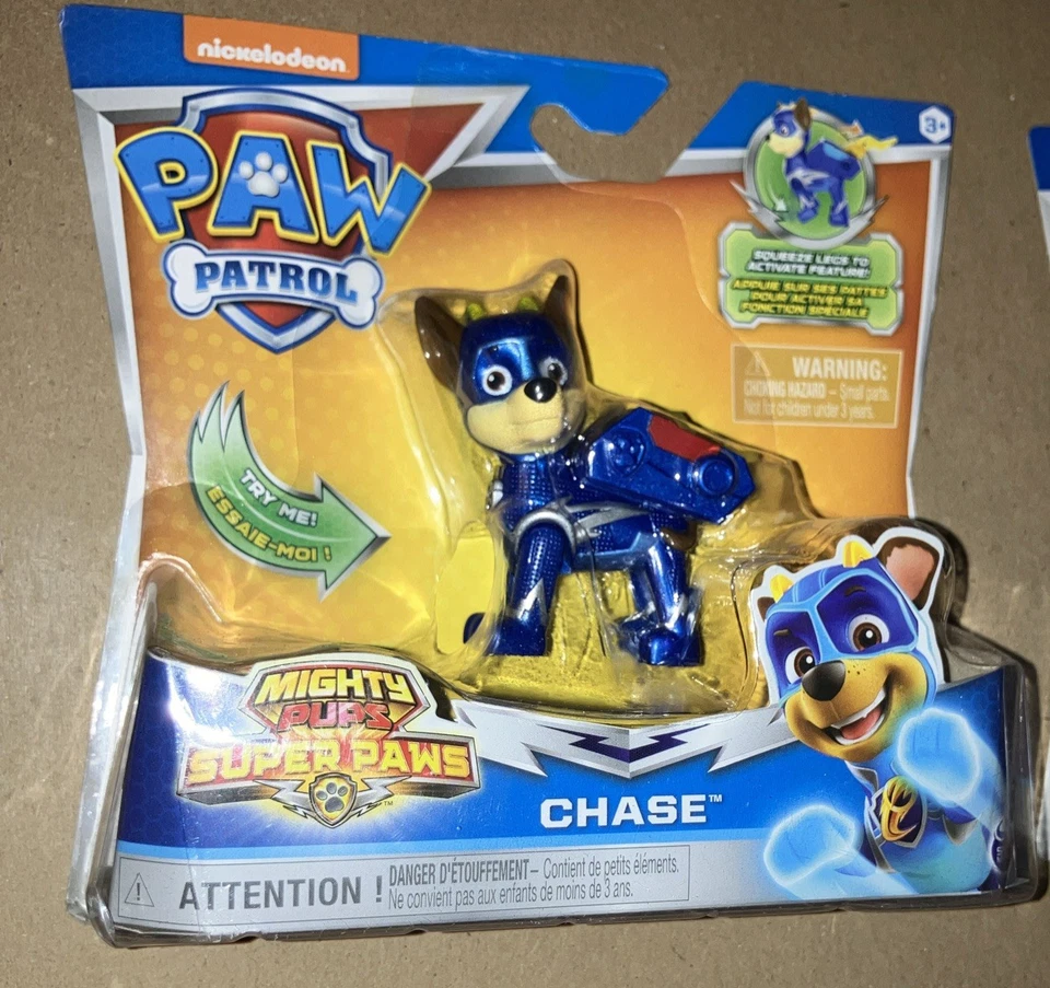 Paw Patrol Mighty Pups Super Paws Chase & MARSHALL Figura Spin Master 2018 SET Foto 2 de 4