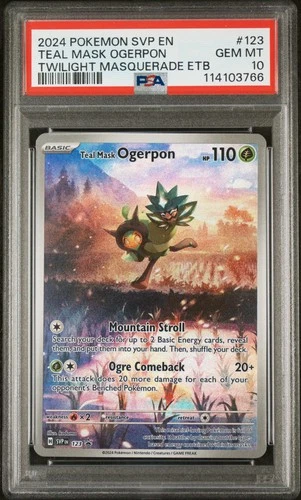 2024 POKEMON SVP EN-SV BLACK STAR PROMO #123 TEAL MASK OGERPON PSA 10