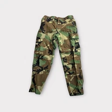Vintage 90s USAF Army Woodland Camo BDU Combat Trousers Mens Small- 27-31 Waist
