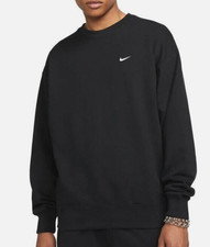 Nike Mens Club Fleece Crewneck Sweatshirt Pullover 2XLarge Black CJ1614-010