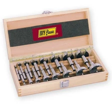 IVY Classic 46184 16-Piece Forstner Bit Set, High-Carbon Steel, Wooden Case