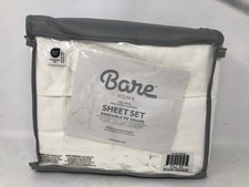 Bare Home California King Sheet Set Cream,Double Brushed,Deep Pockets,