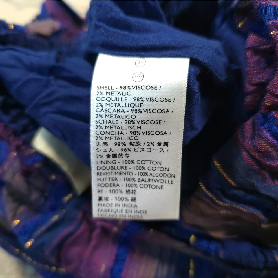 Mono Cleobella Lois Metálico Rayas Pierna Ancha Mujer Talla 8 Anthropologie Foto 4 de 4