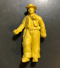 Marx 1950s Roy Rogers 60mm Walking Chubby Cowboy, Yellow Vinyl Plastic