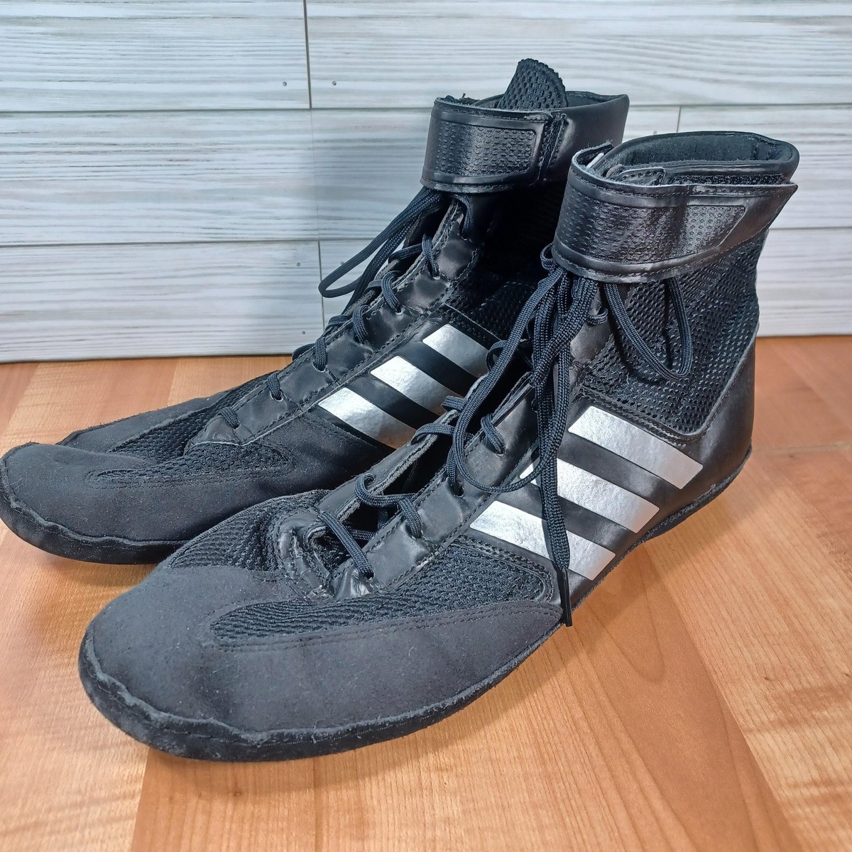 Adidas Combat Speed 5 Shoes Mens 13 Black Silver Wrestling  display picture 1