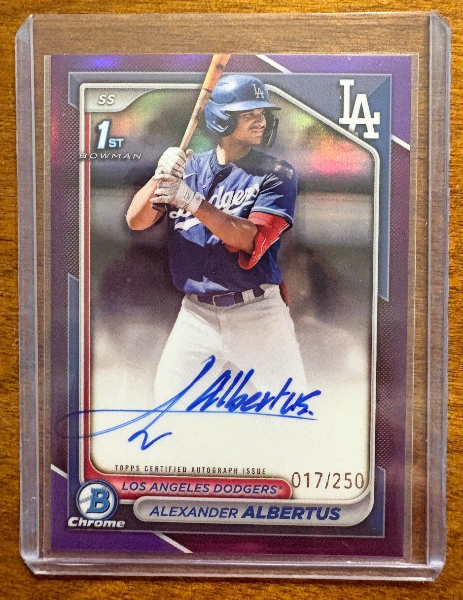 2024 Bowman Chrome - Auto Purple Refractor #CPA-AAL Alexander Albertus /250
