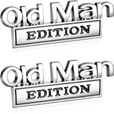 2pack Old Man Edition Car Emblems 3d Metal Badge For Car Truck Suv Chrome Black 2pack Old Man Edition Car Emblems 3d Metal Badge For Car Truck Suv Chrome Black