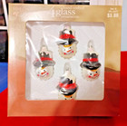 Vintage Snowman Christmas ornaments set of 4 glass Snowman — photo 2