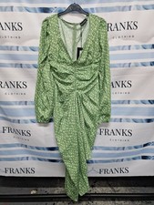 Women's Pretty Little Thing Polka Dot Underbust Detail Ruched Midi Dress Size 10