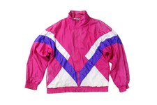 Vintage Abstract Color-block Windbreaker Bomber Jacket