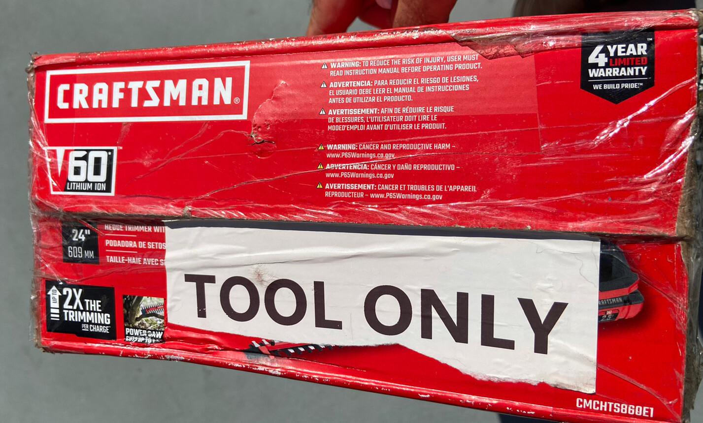 CRAFTSMAN V60* Cordless Hedge Trimmer 60 Volt, 24-Inch (CMCHTS860) TOOL ONLY