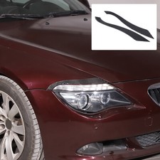 Soft Carbon Front Headlight Eyebrow Trim Sticker Für BMW 6 Series E63 E64 06-10