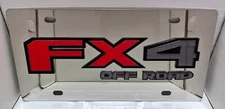 Ford FX4 Off Road 2015 up stainless steel chrome mirror vanity license plate tag