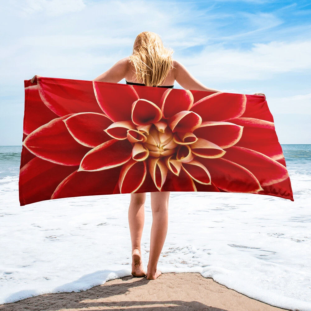 Cotton Blend Beach Towel Red Bath Towels & Washcloths for sale | eBay