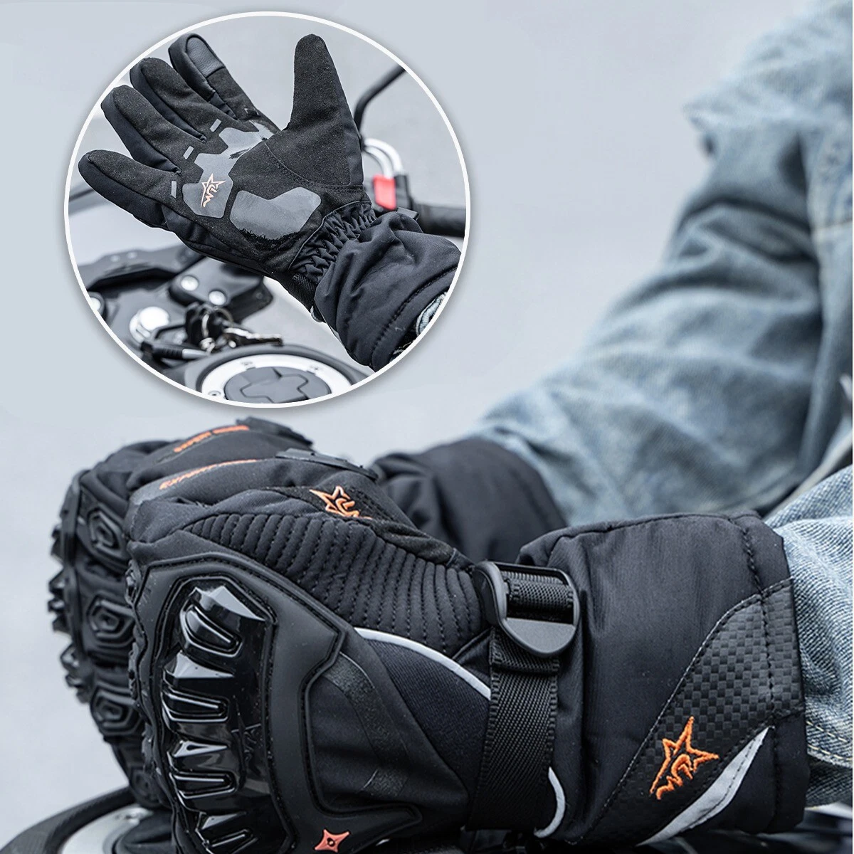 Motorcycle Gloves Thermo Weatherproof Winter Riding Gloves Touchscreen for Men
Opens in a new window
