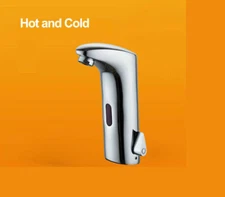 Brass Chrome Touchless Automatic Bathroom Tap Sensor Control Basin H&C Faucet US