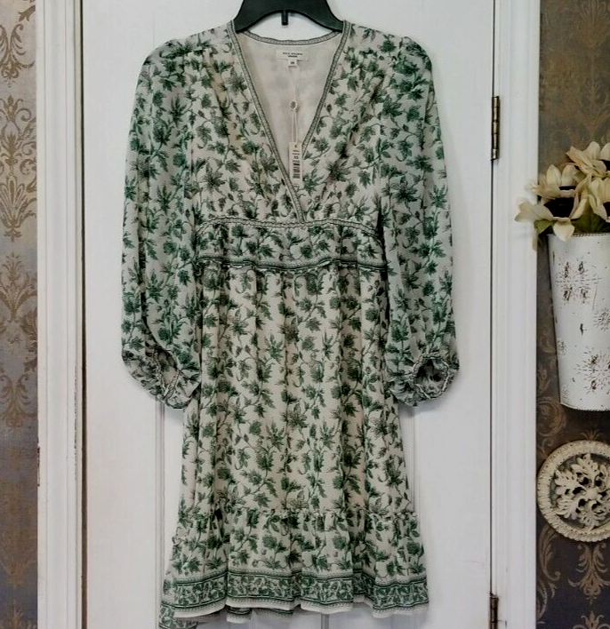 white and green floral dress White Green Floral Tie Shoulder Split Midi Dress