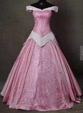 Princess Aurora Adult Costume Cosplay Pink Dress Halloween