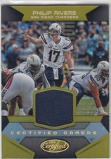 2016 Philip Rivers Certified Careers GOLD PATCH /25 - #11 San Diego Chargers