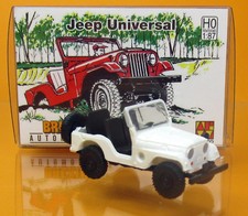 Brekina 58902 Jeep Universal weiß offen Arwico 1:87 NEU Modellauto