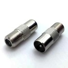 F Type Female Plug to PAL Male Socket Coaxial TV Antenna Cable Connector Adapter