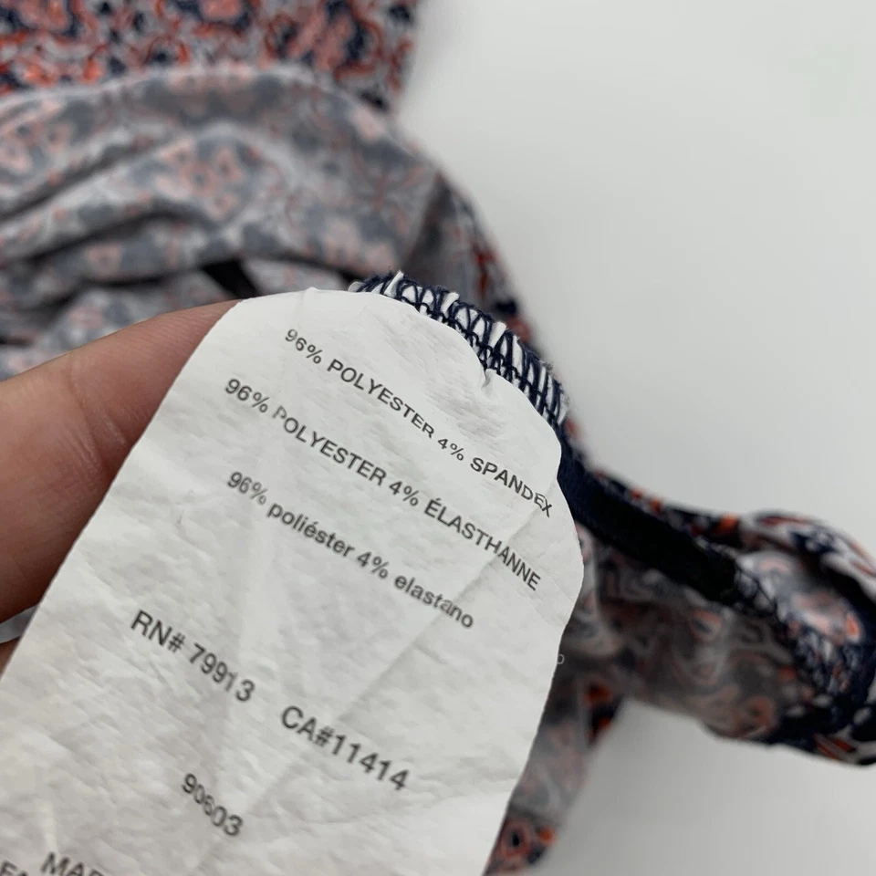 Motherhood Maternity Sleeveless Geometric Pattern Blouse Size XL White Orange - Image 3 of 4