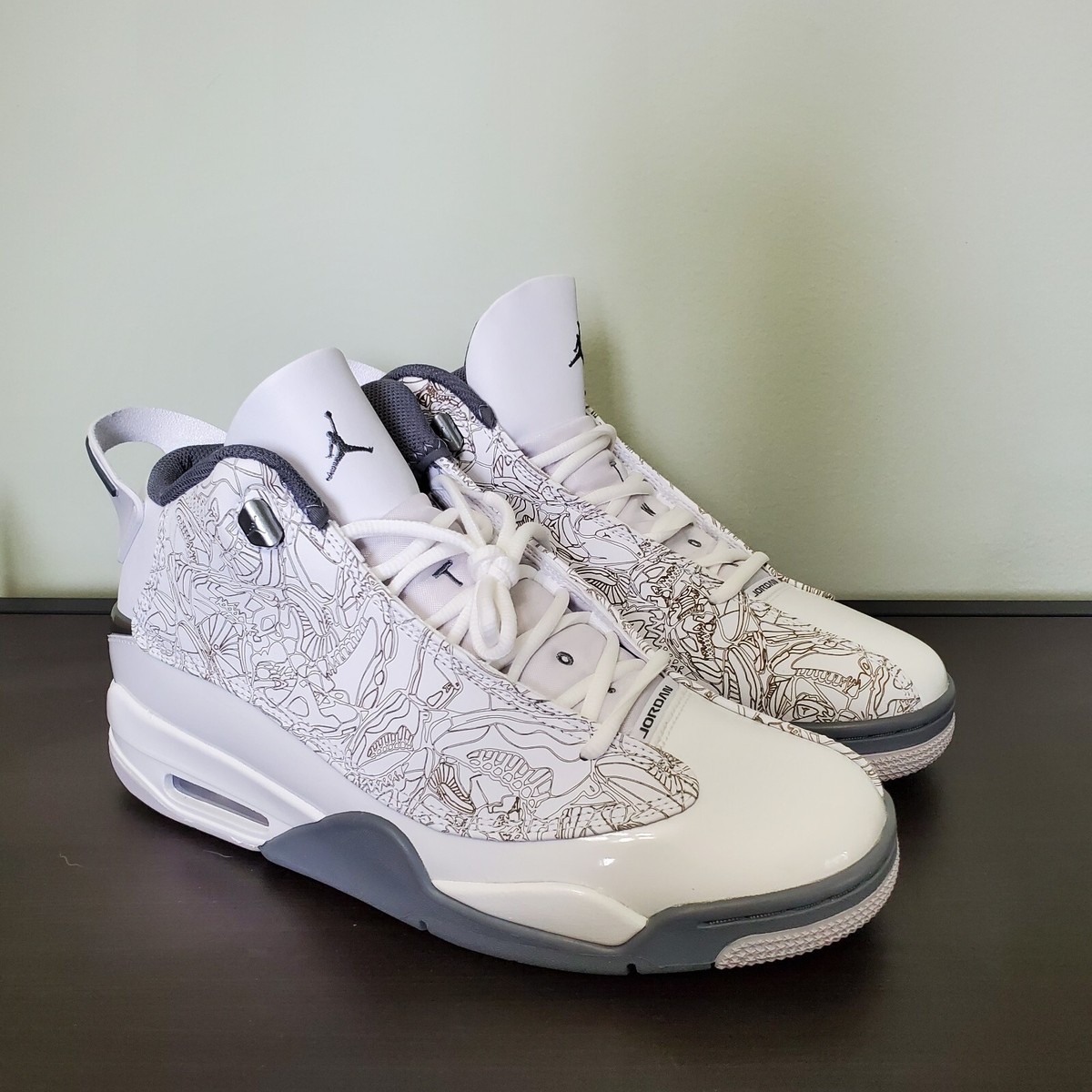スニーカー Nike Air Jordan Dub Zero White Cool Grey Nike Air Jordan Dub Zero White Cool Grey Shoes 311046-107
