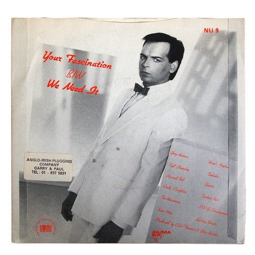 Gary Numan : Your Fascination 7" promo single (1985 Numa Records) UK - Picture 2 of 2